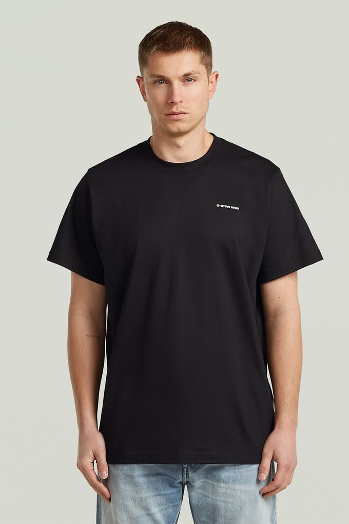 G-Star Chest Logo Loose R T Black Größe: M | Basic T-Shirts Outlet | Herren | Schwarz