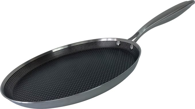 Cheffinger Crêpe- en Pannenkoekenpan - 28cm - RVS - Honingraat - Hexagon - Honeycomb