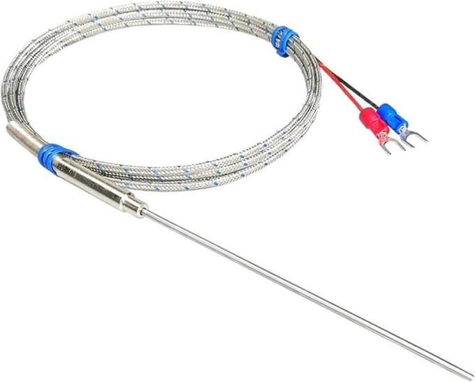 Thermo-element Sensor - Temperatuurmeting - Industriële Controle - Roestvrij Staal - 1.5x300mm - Zilver