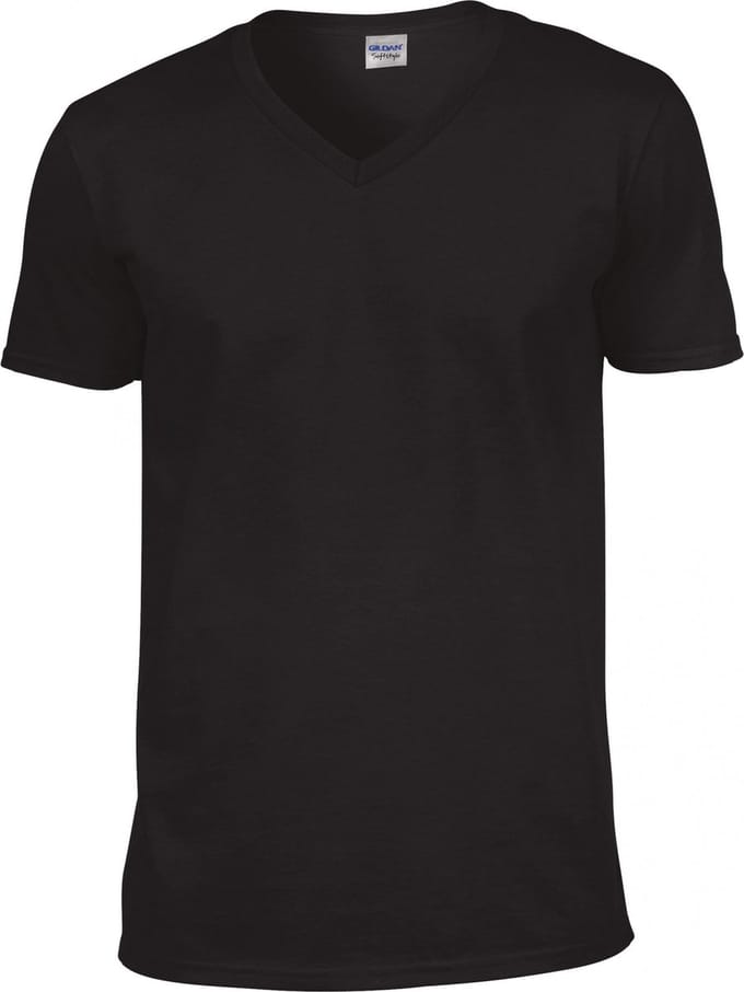 Gildan - Softstyle® Adult V-Neck T-Shirt - Black - S