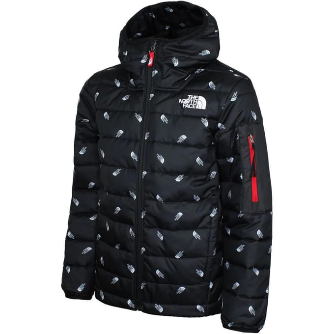 The North Face Junior jongens gewatteerde jas II / TNF zwarte logoprint