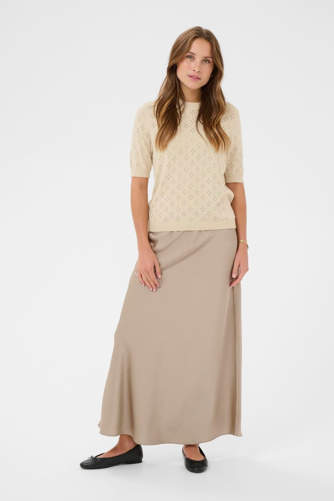 Saint Tropez OlineSZ SS Pullover Dames Trui - Oatmeal