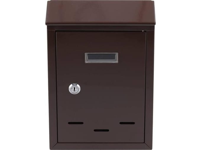 VOREL Brievenbus met 2 sleutels - Bruin - 285x200x60 mm