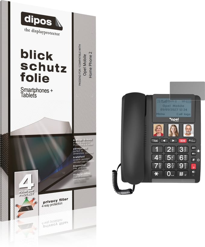 dipos – Matte Privacy Screenprotector geschikt voor Opel Mobile Home Phone 2 | Anti-Spy Beschermfolie