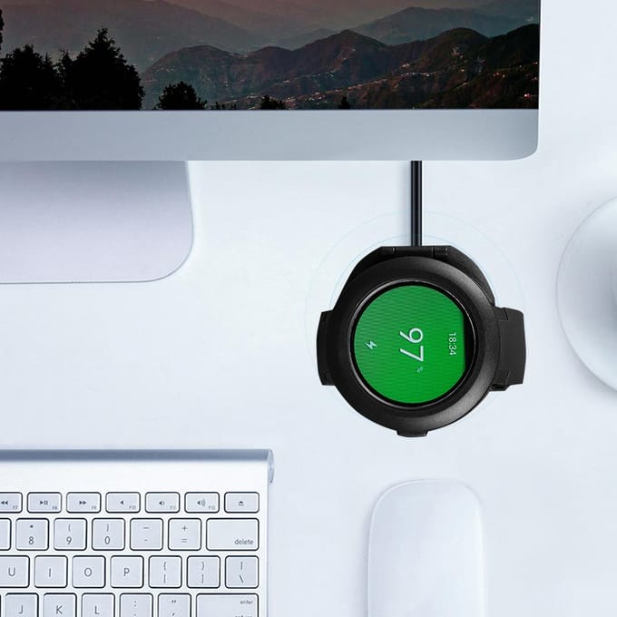 Voor Amazfit Watch 3 A1801 Compacte USB Horlogelader Oplaadkabel met Ronde Basis Dock black