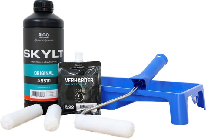 Skylt lak 5510 Original onzichtbare lak + professionele aflak set