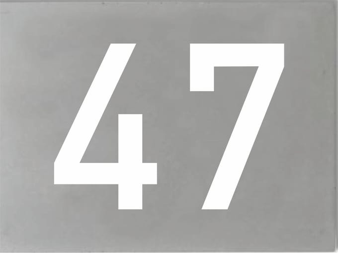 BT10 Beton huisnummerbord voordeur 16x12cm