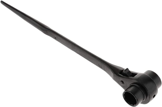 12-Punts Ratchet Podger Sleutel van Staal voor Steigerbouw - Dubbele Socket 30-32mm, Robuust en Duurzaam