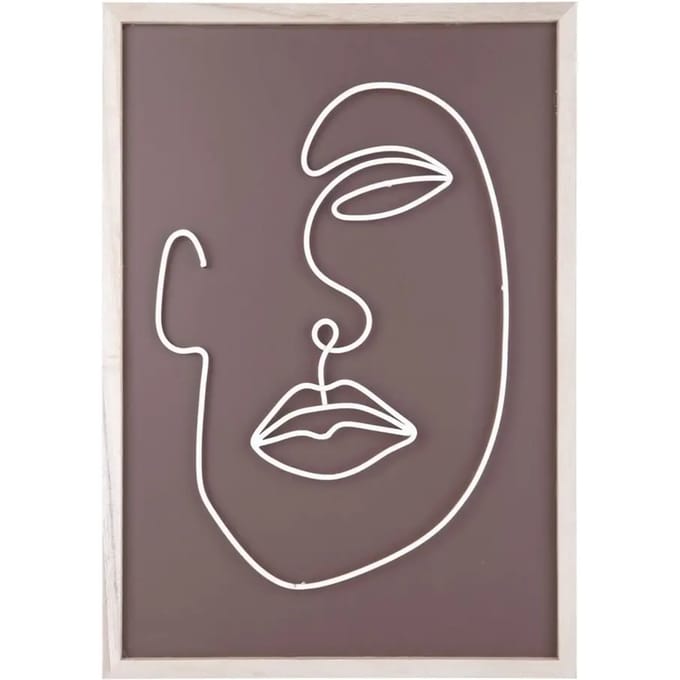 Present Time Muurkunst Line Drawing - Medium - 27x38x1,5cm - Modern