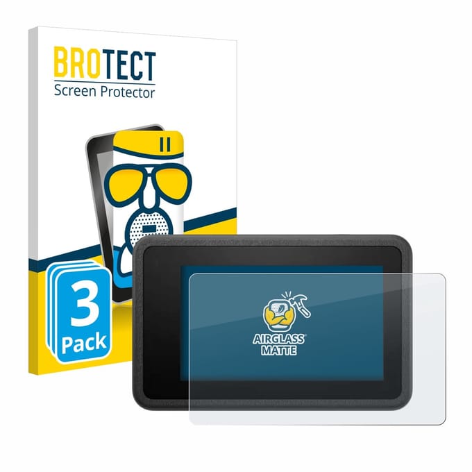 BROTECT - Screenprotector voor DJI Osmo Action 4 - Folie Beschermfolie Beschermglas matte 3 Stuks