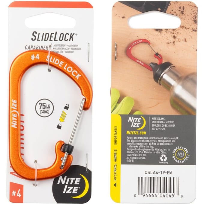 Nite Ize Karabijnhaak Slidelock Aluminium Oranje #4