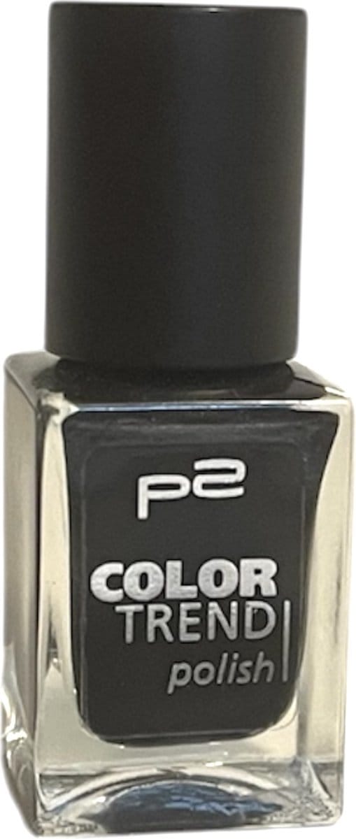 P2 EU Cosmetics Color Trend Nagellak 090 Black Satin 10ml Zwart