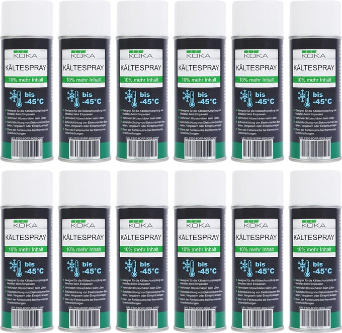 12x koude spray tot -45°C