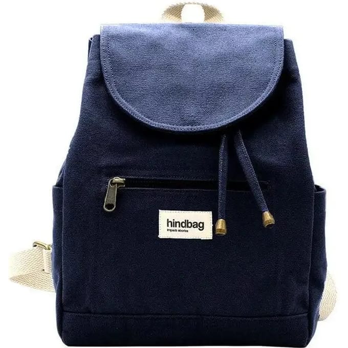 Hindbag mini rugtas Eliot marine - 100% biologisch GOTS-katoen