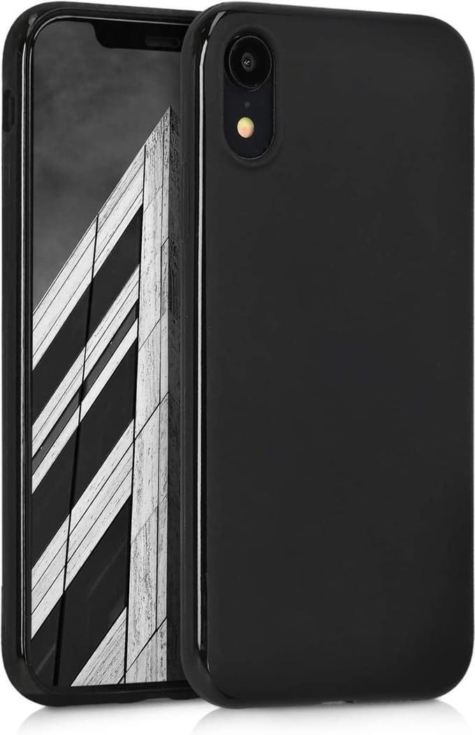 Silicone Hoesje Geschikt voor: iPhone XR - Soft Silicone - Zwart