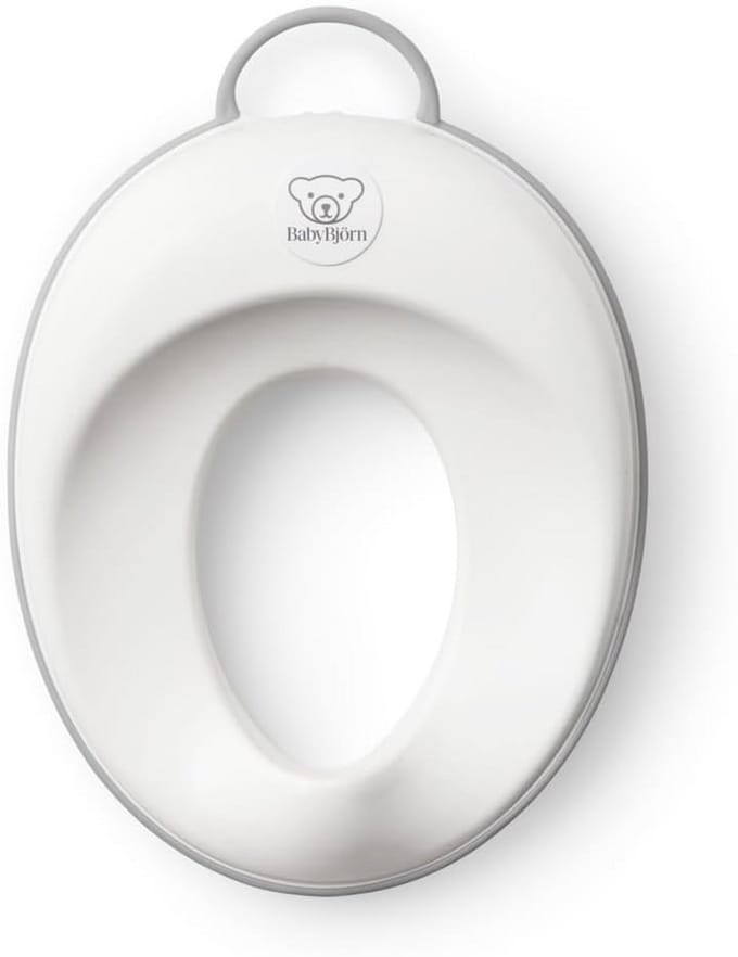 Toiletbril voor kinderen, wit/grijs