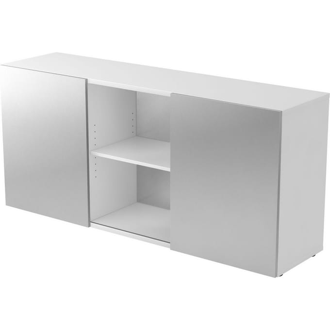 Sideboard TARVIS, 2 ordnerhoogten, met schuifdeuren, B 1600 x D 420 x H 748 mm, wit