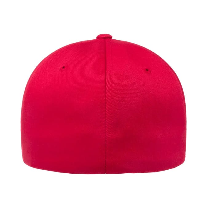 Flexfit Wollige gekamde muts (Rood)