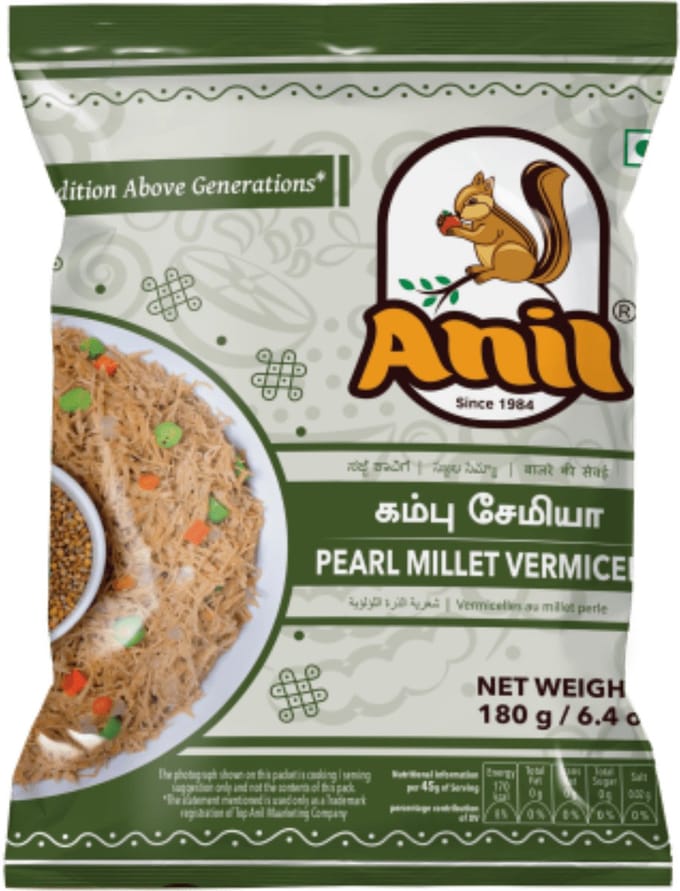 Anil - Parelgierst - Pearl Millet Vermicelli - 3x 180 g