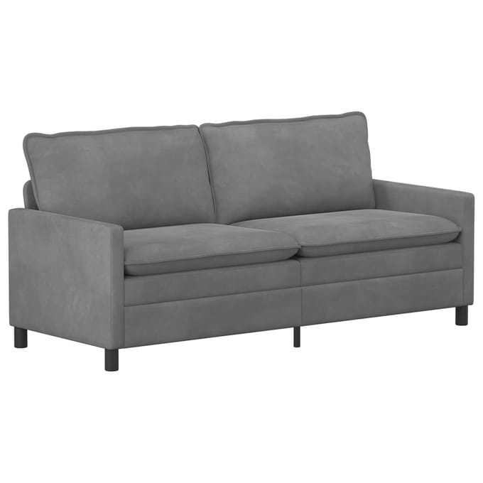 vidaXL - Bank - Donkergrijs - 196 - x - 81 - x - 87,5 - cm - Fluweel