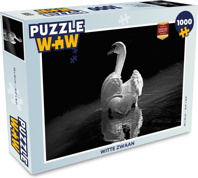 Puzzel Witte zwaan - Legpuzzel - Puzzel 1000 stukjes volwassenen