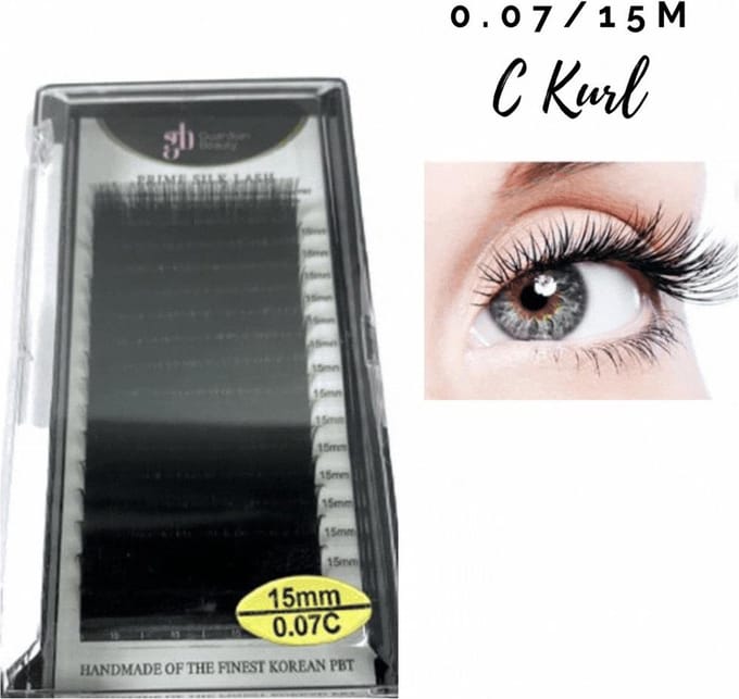 Guardian Beauty Wimpers Extensions - Prime Silk Lashes - 15mm - 0.07 C Krul