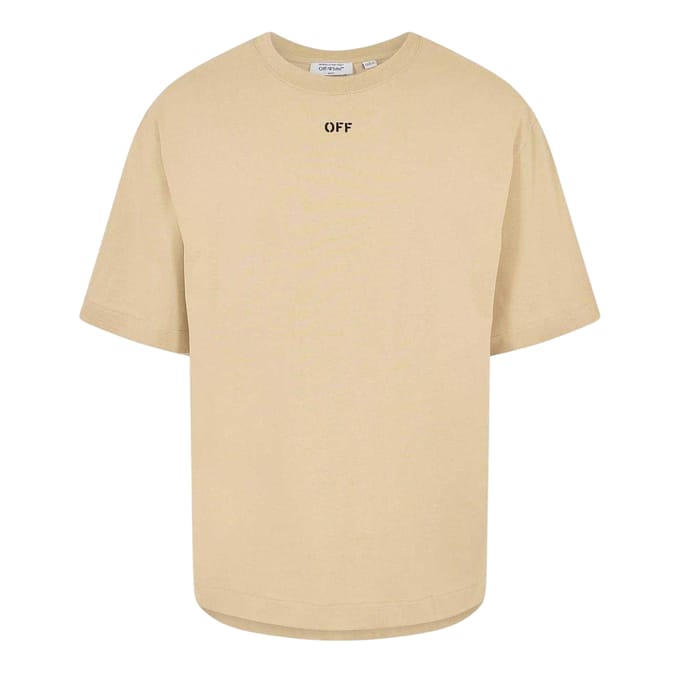 Off White Heren Skate Crew Neck T-shirt (Bruin/Zwart)