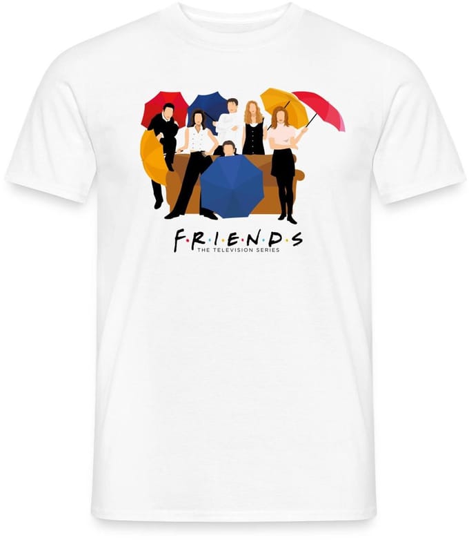 Friends Paraplu's Pose T-Shirt Heren