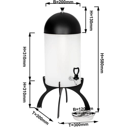 GGM Gastro Milchspender - Schwarz Zwart / Transparant