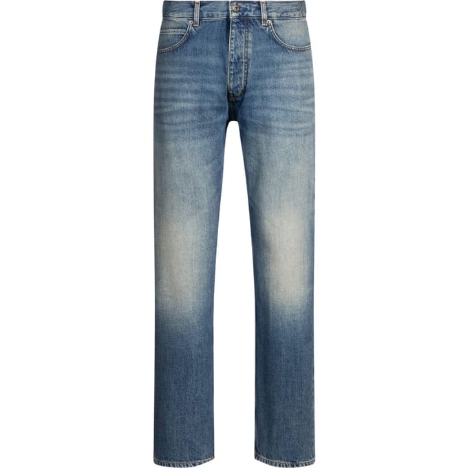 Hugo Slanke herenjeans met 5 zakken (Medium Blauw)