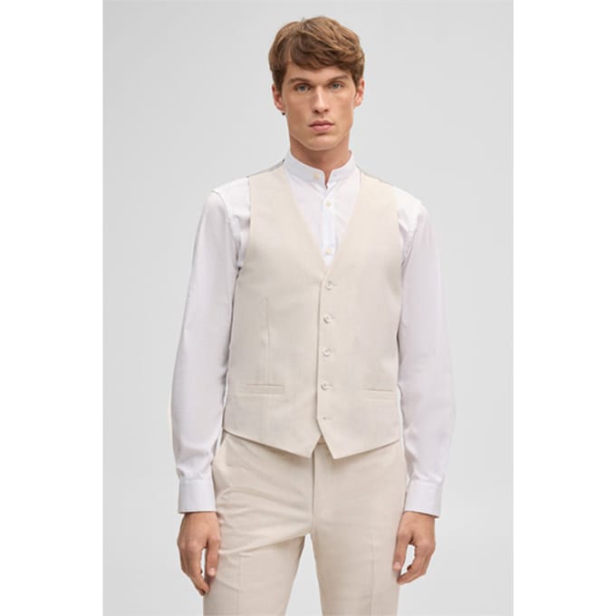 Ves-vest, lichtbeige