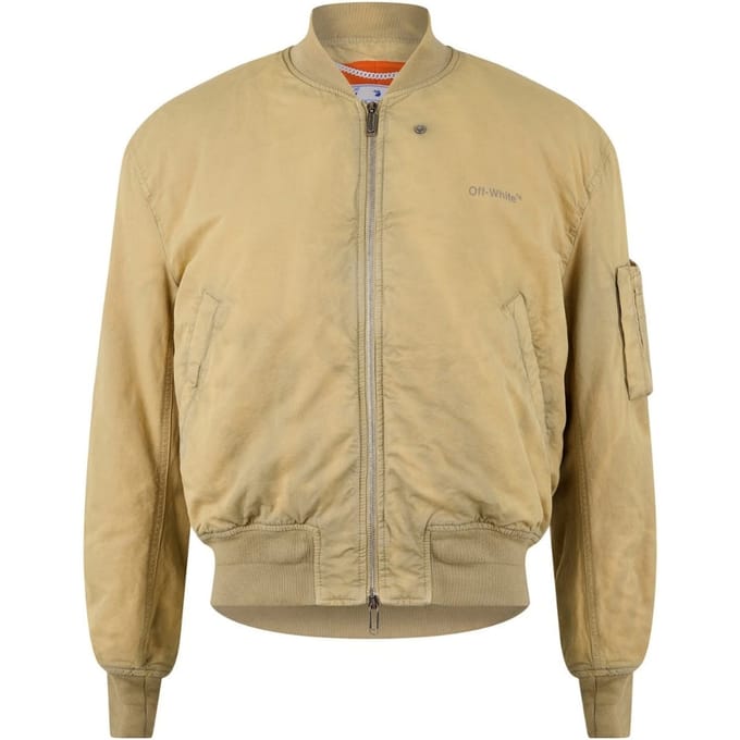 Gebroken wit Diag Tab Vintage beige bomberjack