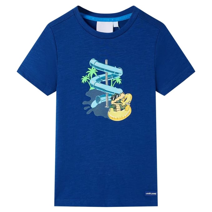 vidaXL - Kindershirt - 128 - donkerblauw