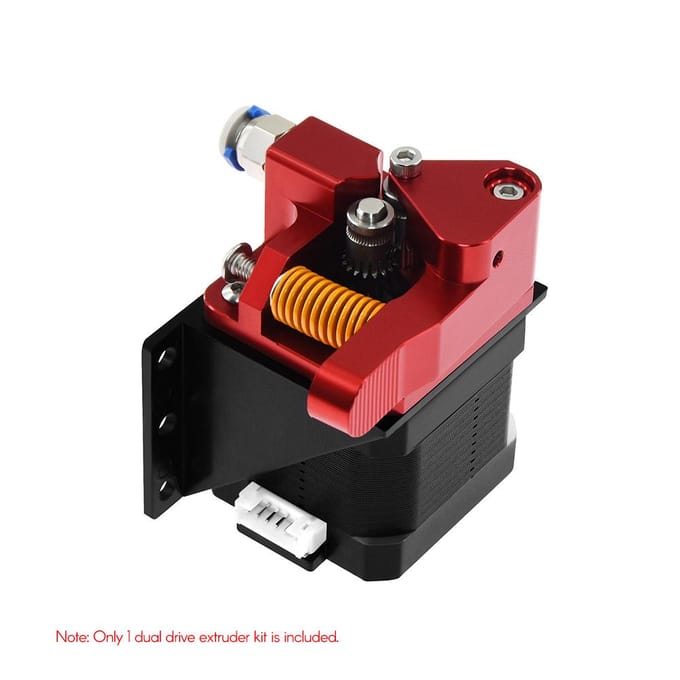 Aibecy Verbeterde Remote Dual Drive Gear Extruder Kit voor Creality 3D-printer Ender 3/Ender 3 Pro/CR-10/CR-10S/CR-10S Pro rood