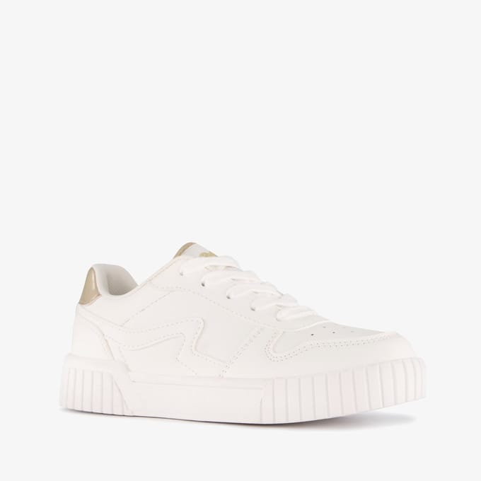 Blue Box meisjes sneakers wit metallic goud - Maat 32