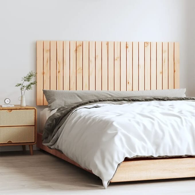 vidaXL Wandhoofdbord 147x3x60 cm massief grenenhout