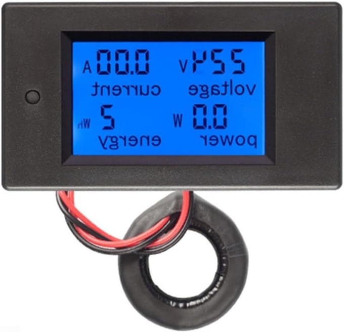 Digitale Meter - Spanning Stroom - Energie Monitoren - Overbelasting Alarm - 11 x 7 x 4 cm - Zwart