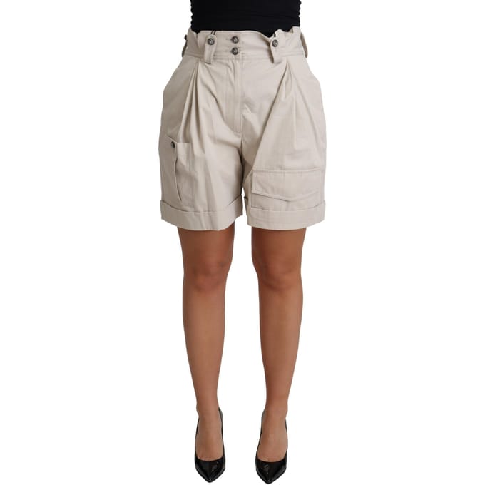 Dolce Gabbana Hoge Taille Plissé Culottes