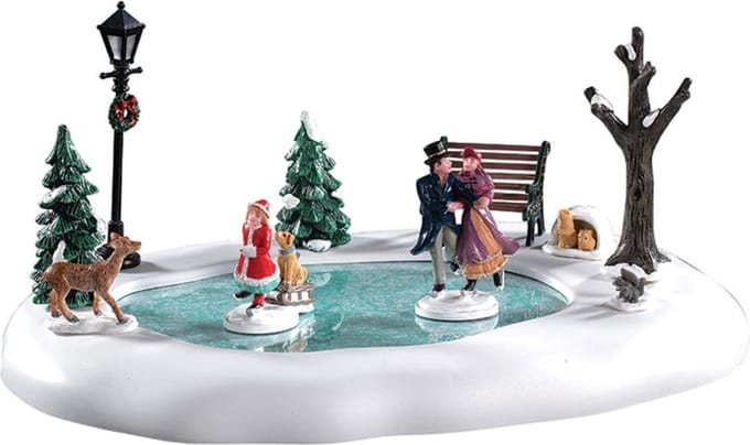 Lemax - Victorian Skaters -  B/o (4.5v) - Kersthuisjes & Kerstdorpen