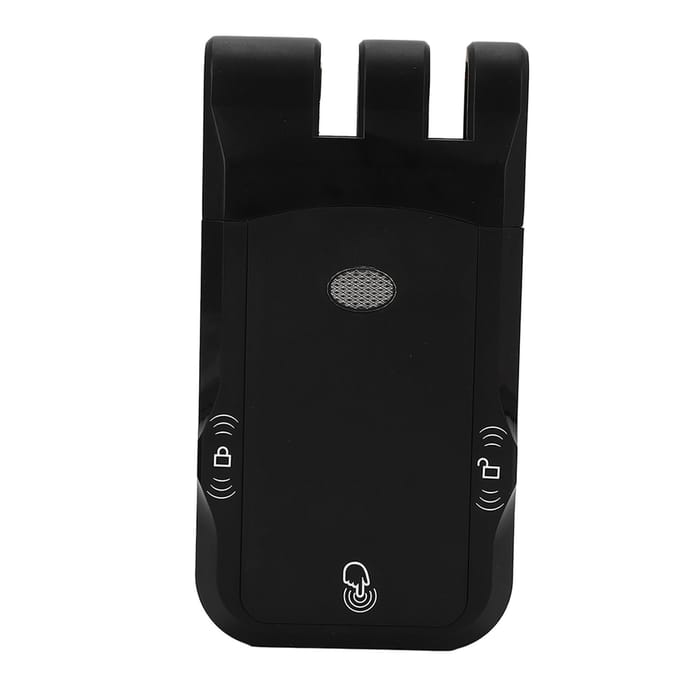 Onzichtbaar, sleutelloos elektronisch slot voor binnen, met aanraakontgrendeling en afstandsbediening, ideaal voor thuisgebruik. black