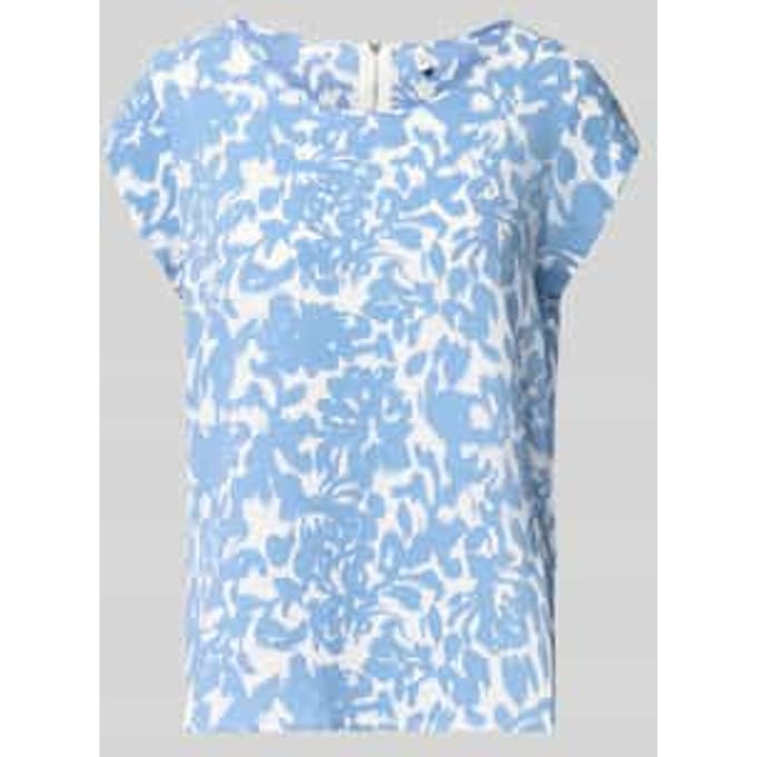 Relaxed fit blouseshirt in crêpe-uitvoering Model 'VIC'