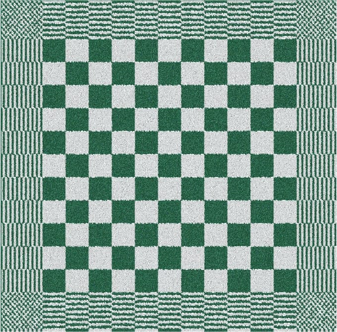 DDDDD Barbeque Keukendoek - Set van 6 - Katoen - Geruit - 50x55 cm - Groen