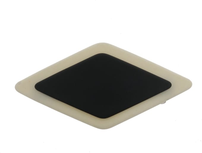 Behave - Haarspeld - Ruitvorm minimal stijl - Zwart - Wit - 10,5 cm