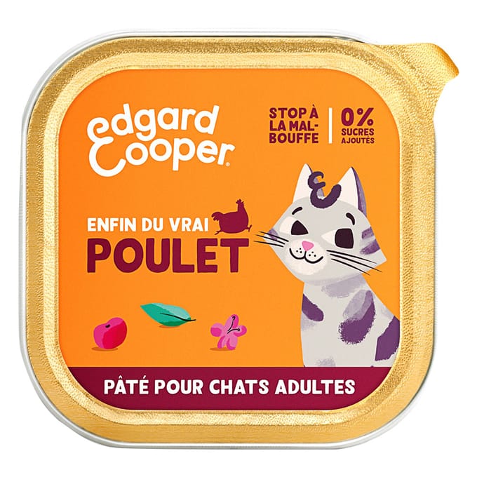 85g Edgard & Cooper Adult Graanvrije Kip Paté - Paté pour chat