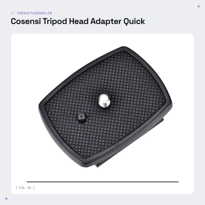 Dailygoods - Camera Quick Release Plate - Statiefkop Adapter - Lichtgewicht - Compatibel met Velbon - Geschikt voor camera's