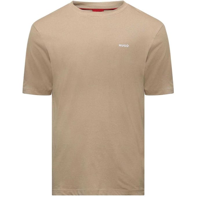 Hugo Heren borst Logo Regular T-Shirt (Beige)