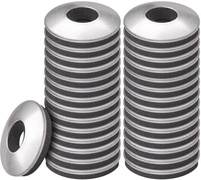 EPDM Afdichtringen met Neopreen Coating - Roestvrij Staal, M4,2 x 12 mm, 50 Stuks