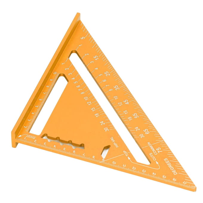 Menuiserie Triangle Alliage d'Aluminium Peinture Électrophorétique Échelle Claire Triangle Équerre de Charpentier or