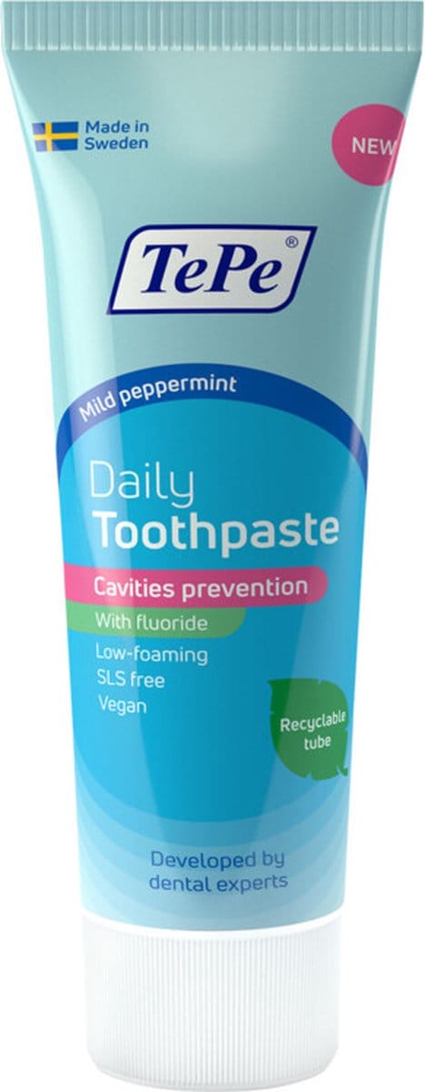 TePe - Tandpasta Daily - 12 x 75 ml - Voordeelverpakking