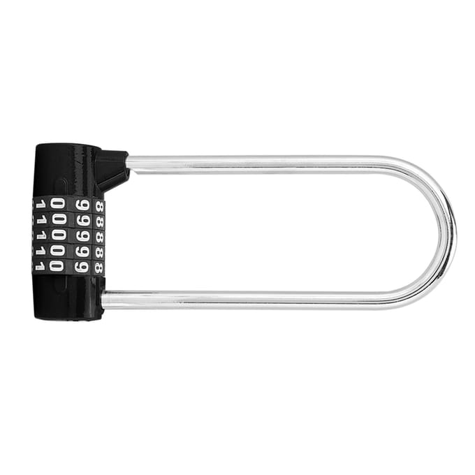 Zinklegering U-vorm Combinatie Cijfer Wachtwoord Code Slot Extra Lang Kastdeur Hangslot white